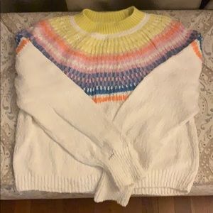 Lou & Grey rainbow fair isle sweater